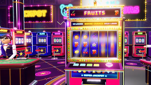 La machine Fruits, ses rouleaux s’arrêtent un à un.