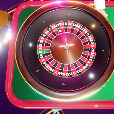 La roue de la roulette européenne, vue de près.